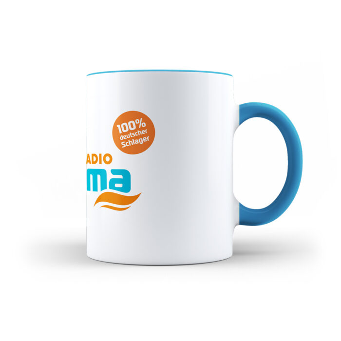 2farbige Tasse Radio Paloma 100% deutscher Schlager