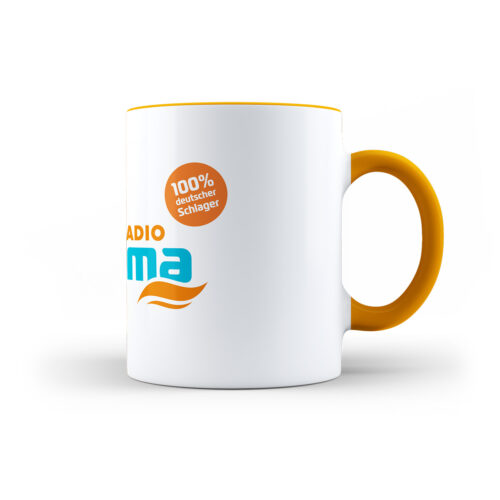 2farbige Tasse Radio Paloma 100% deutscher Schlager